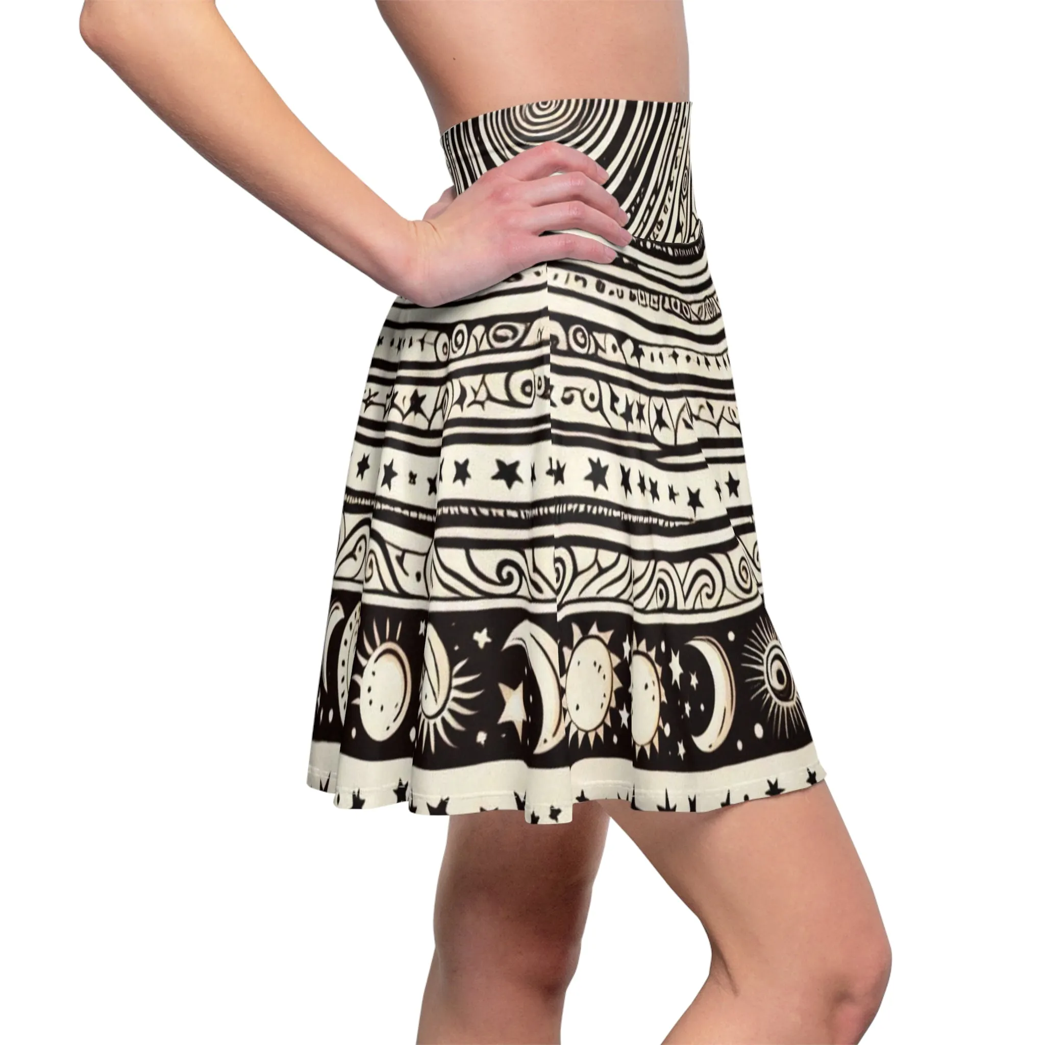 Skater Skirt - Magical Moon Mandala Design