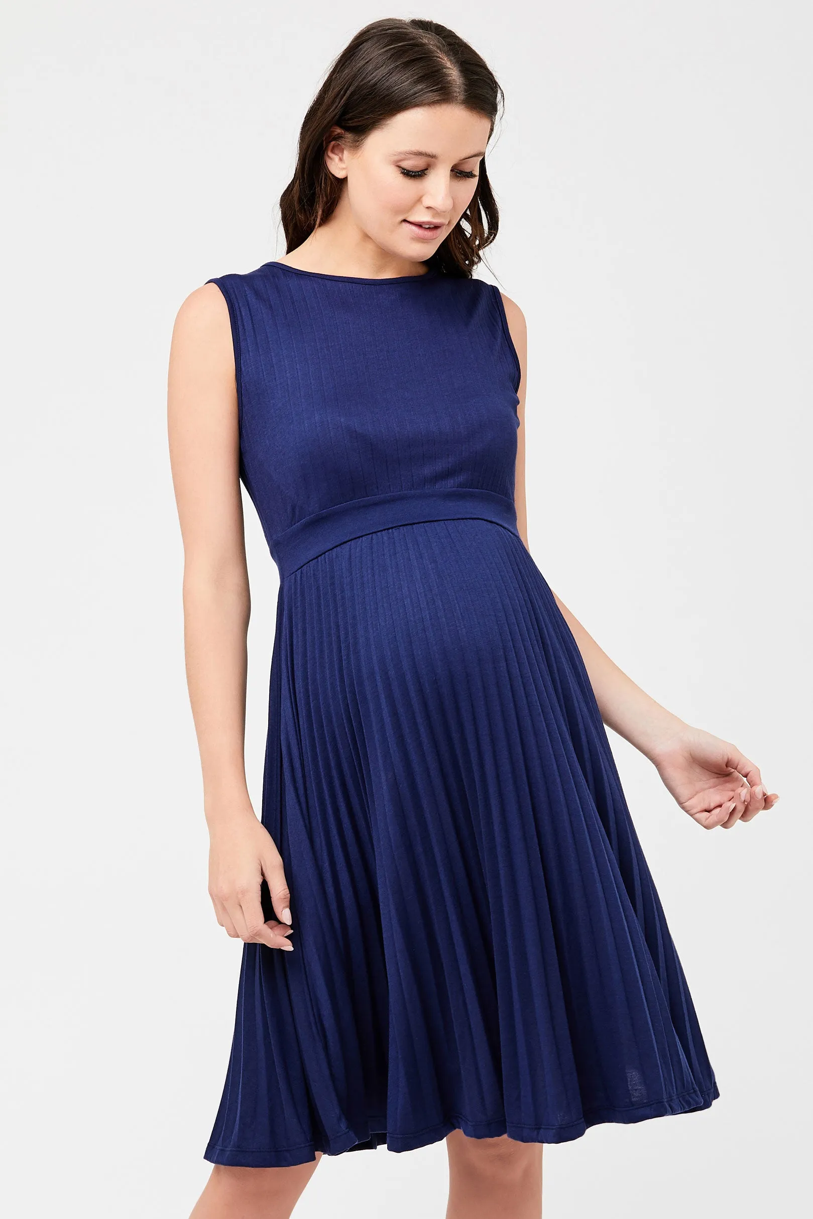 Sophia Pleated Maternity Dress