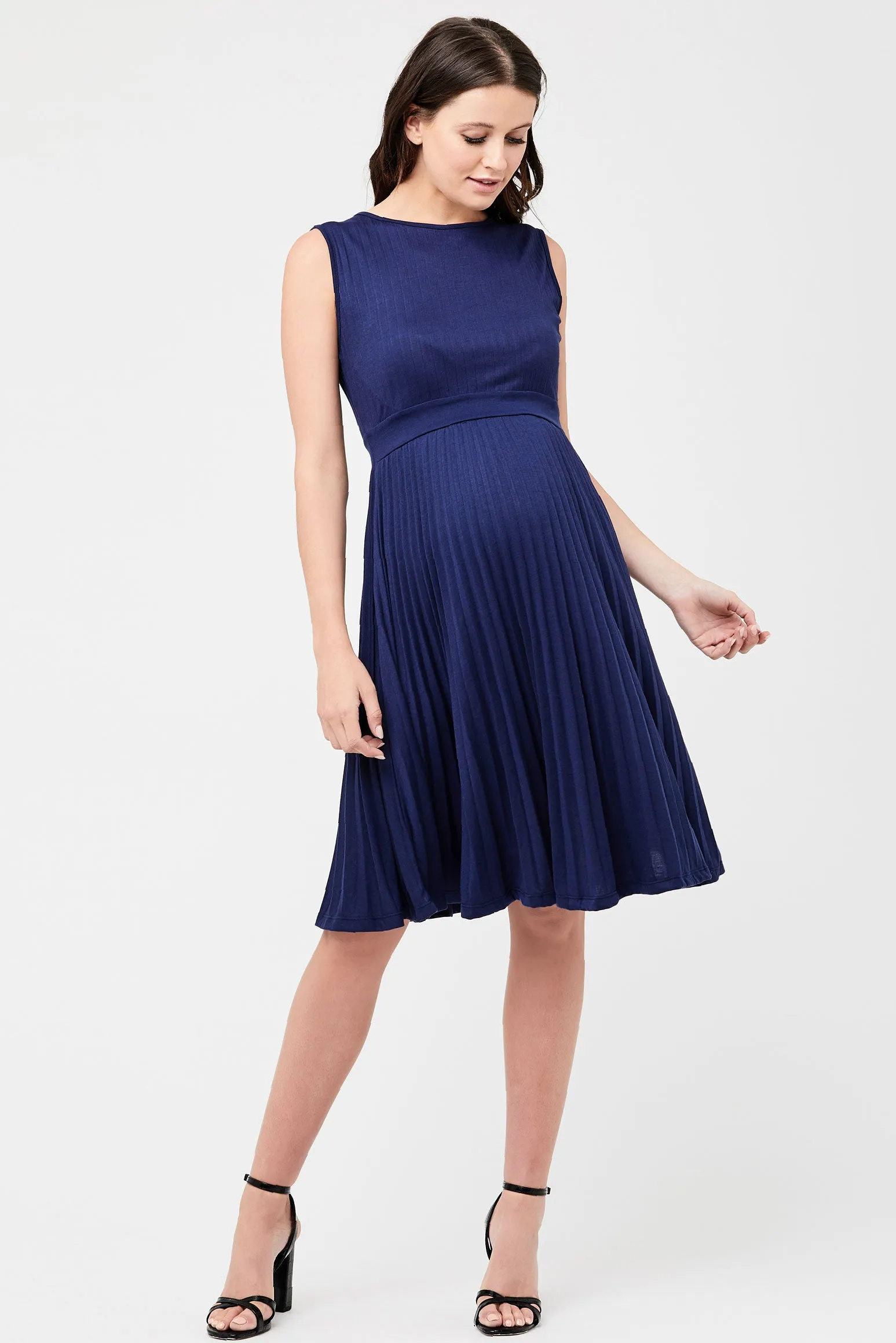 Sophia Pleated Maternity Dress