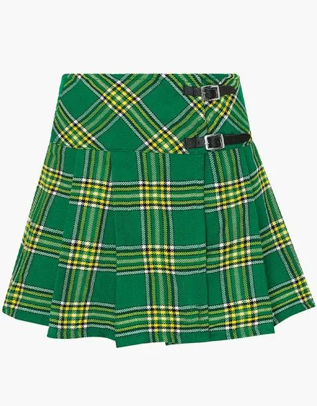 TARTAN MINI SKIRT KILT–IRISH GREEN