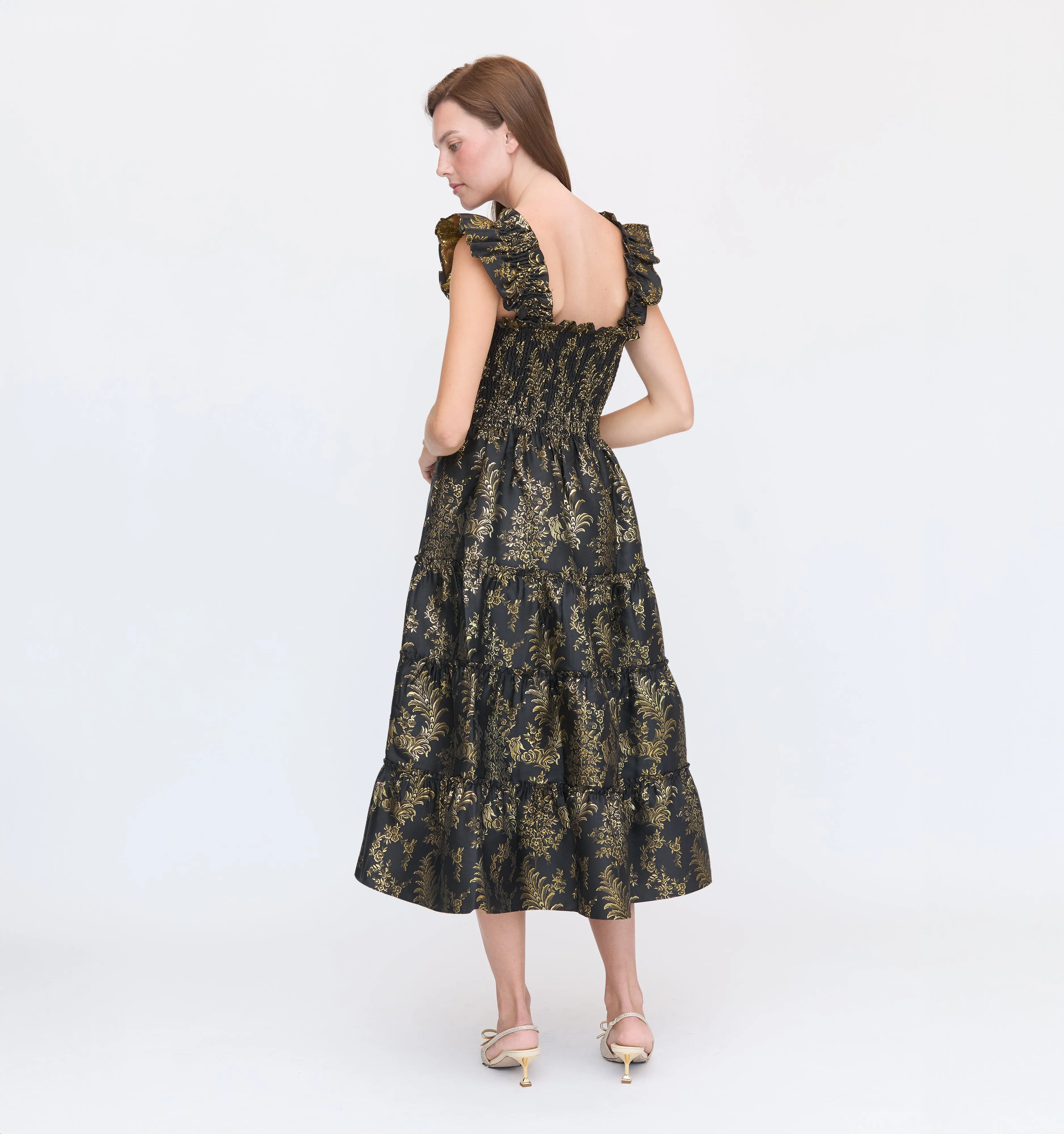 The Ellie Nap Dress - Moody Bird Brocade