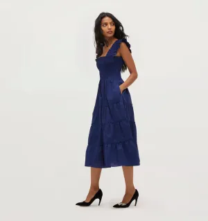 The Ellie Nap Dress - Navy Poplin