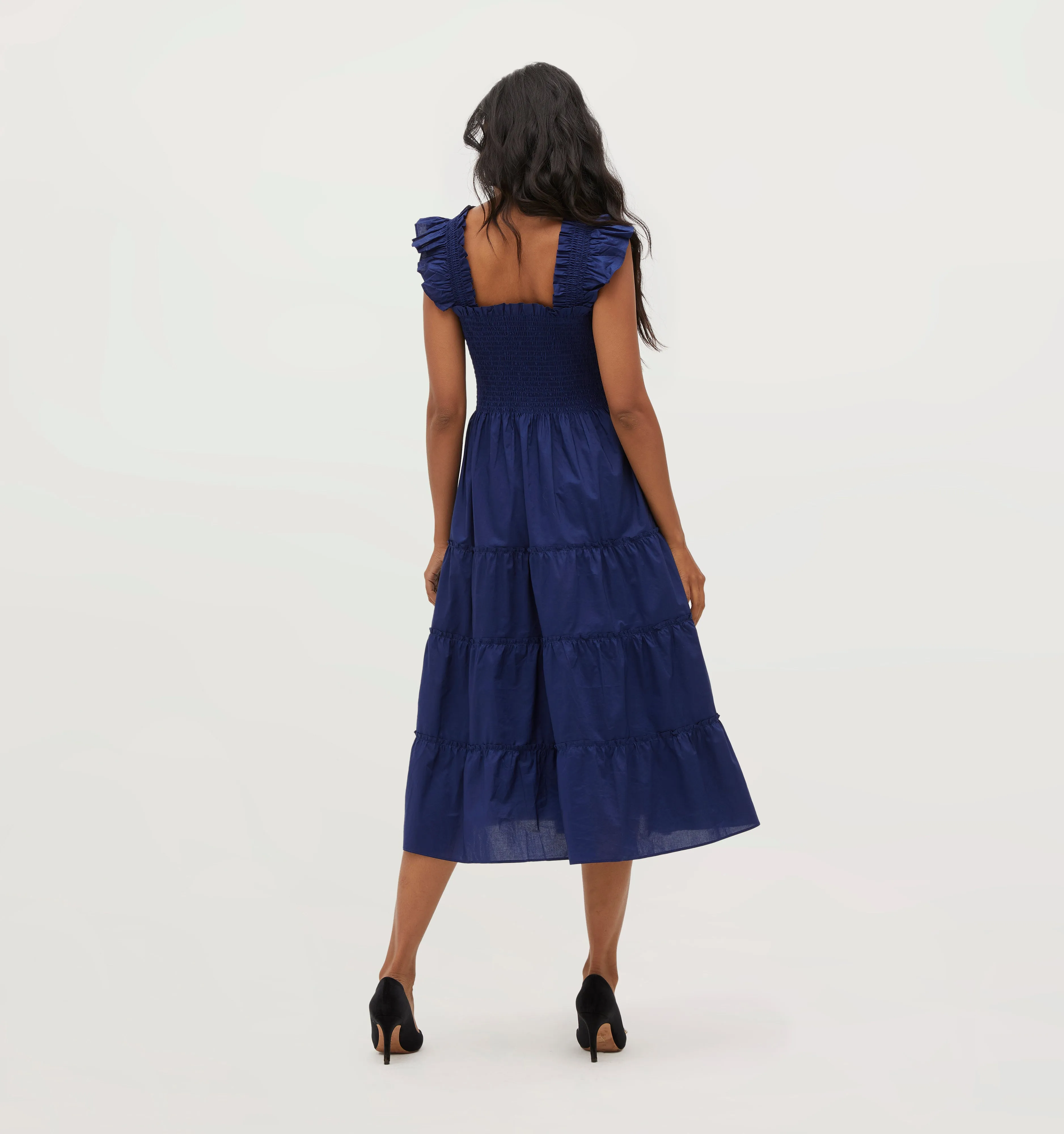 The Ellie Nap Dress - Navy Poplin