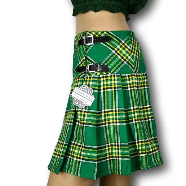 Women's Billie Kilt, Mini Skirt, Irish Tartan