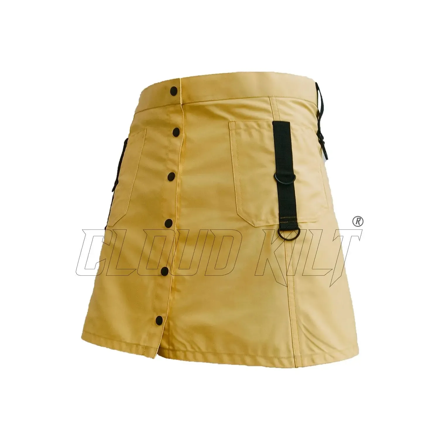 Yellow With Black Women Fashion Kilt